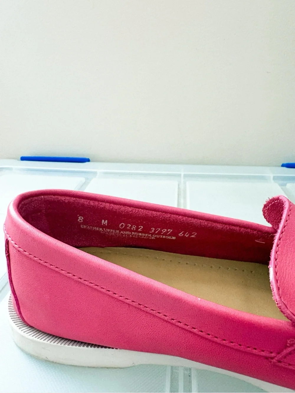Cole Haan Pink Leather Penny Loafers